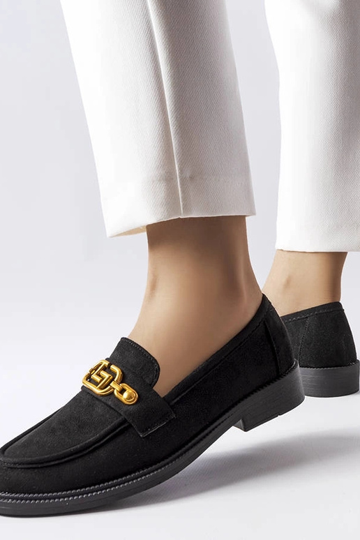 Mocassins élégants noirs à décor Ouellet Mocassins élégants noirs à décor Ouellet