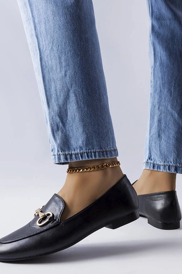 Mocassins noirs à boucle Philip 2