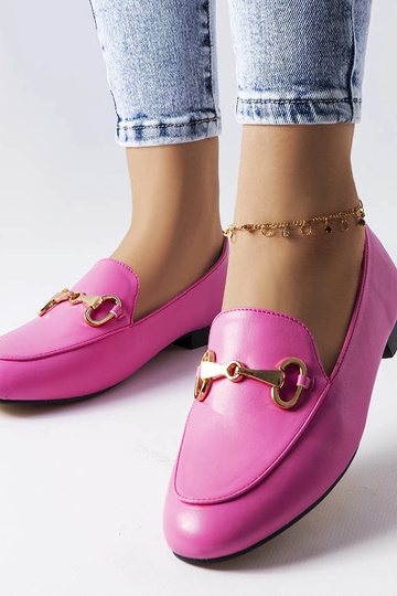 Mocassins roses à boucle Philip