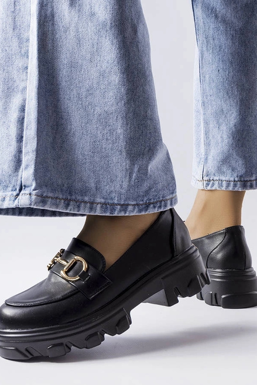 Chaussures à boucle Mason noires Chaussures à boucle Mason noires