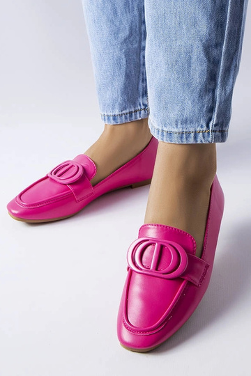 Mocassins à boucle Poissonnier rose