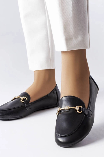 Mocassins décoratifs noirs Lejeune