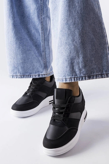 Baskets compensées noires CinqMars