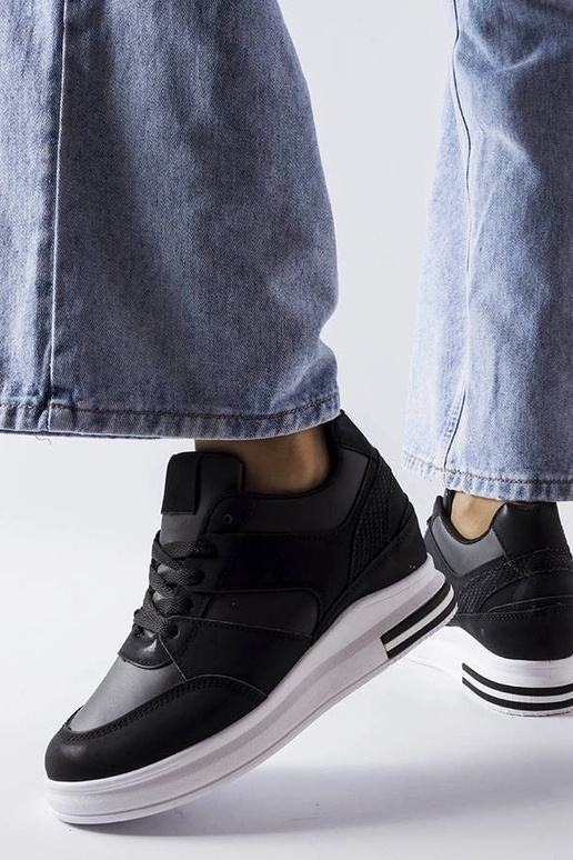 Baskets compensées noires CinqMars Baskets compensées noires CinqMars