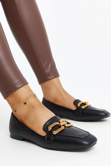 Mocassins noirs avec boucle Rousseau 2