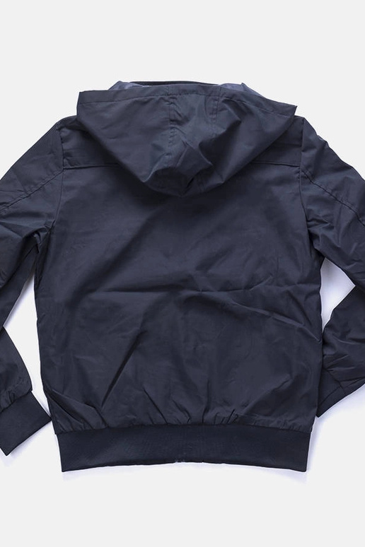 Coupe-vent à capuche bleu marine...