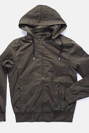 Coupe-vent à capuche Brault vert pour homme