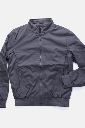 Veste col montant grise pour homme Desroches