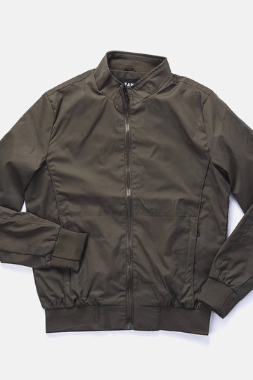 Veste col montant verte Desroches pour homme