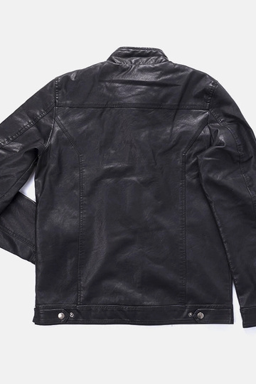 Veste en similicuir noir pour homme Leverett 2