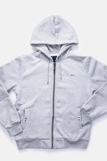 Sweat à capuche gris clair Guerin pour homme