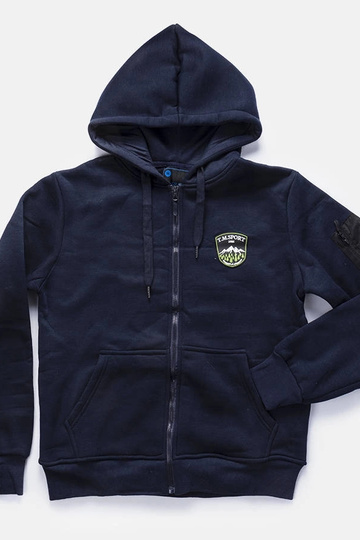 Sweat à capuche bleu marine...