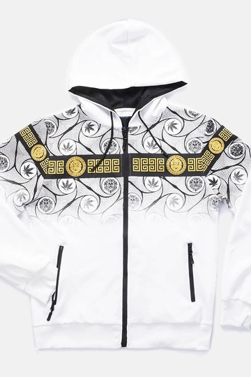 Sweat homme blanc imprimé...