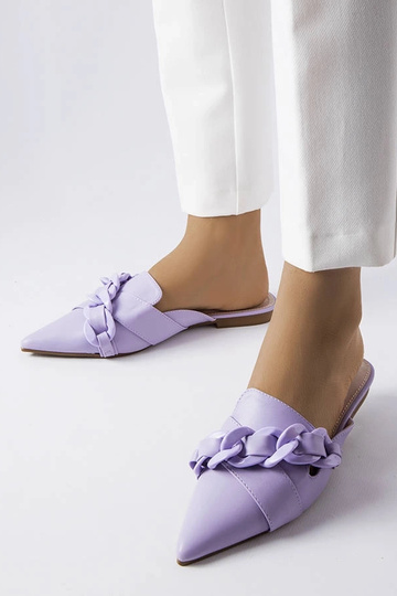 Tongs violettes à chaîne Patenaude