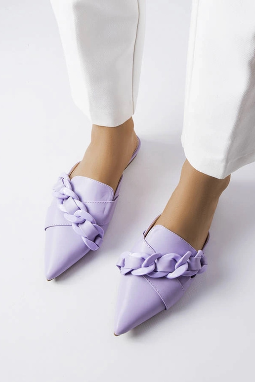 Tongs violettes à chaîne Patenaude