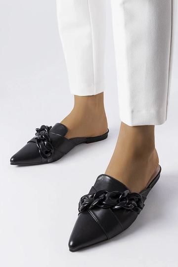 Tongs noires élégantes à...