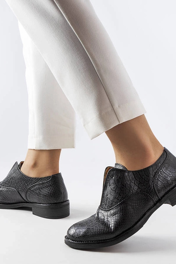 Chaussures à enfiler pour femmes en simili cuir noires Morel 2