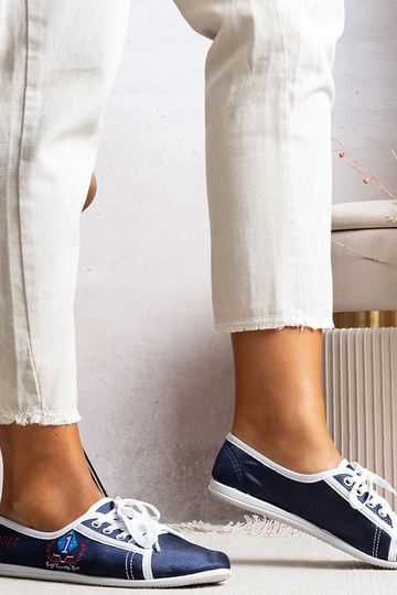 Baskets Woodstock bleu marine pour femme
