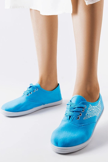 Baskets bleues à strass Godfrey