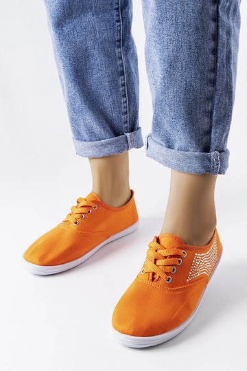 Baskets orange avec zircon Godfrey