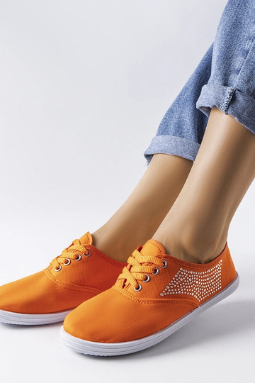 Baskets orange avec zircon Godfrey 2