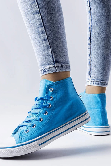 Baskets montantes bleues Alaine