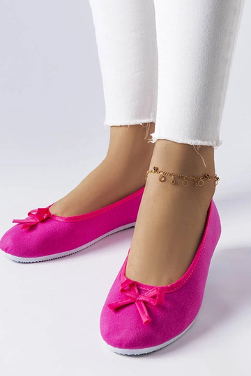 Ballerines en tissu rose Gendron