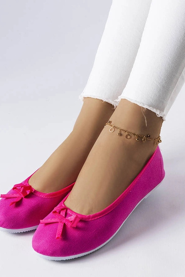 Ballerines en tissu rose Gendron 2