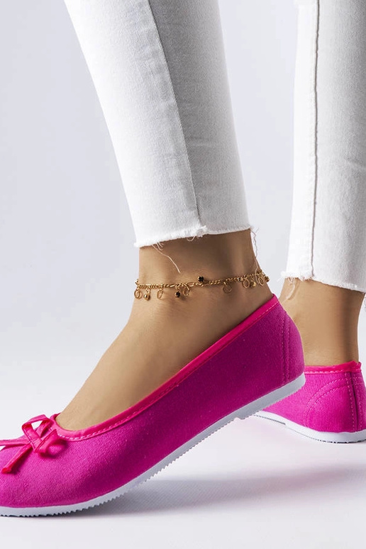 Ballerines en tissu rose Gendron