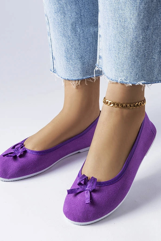 Ballerines en tissu violet Gendron
