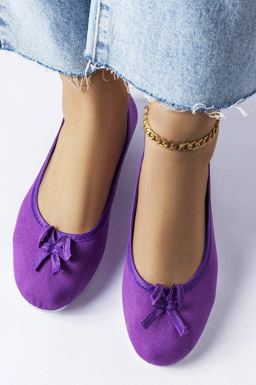 Ballerines en tissu violet Gendron