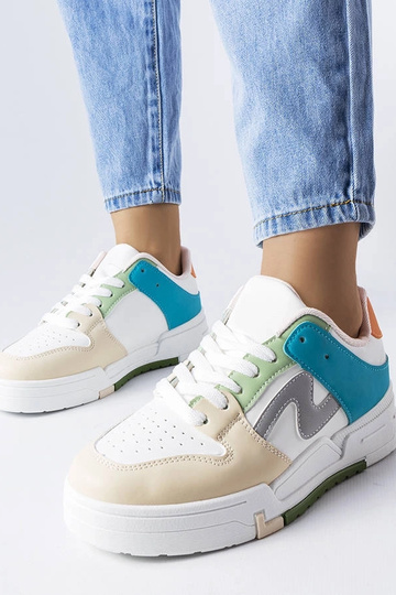 Chaussures à plateforme Harter beiges et bleues
