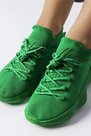 Baskets en tissu vert Côté 2
