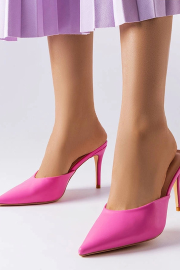 Mules à talons hauts Drainer rose