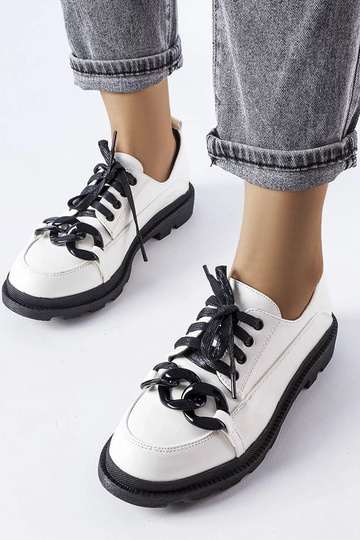 Chaussures à chaîne blanche Allain
