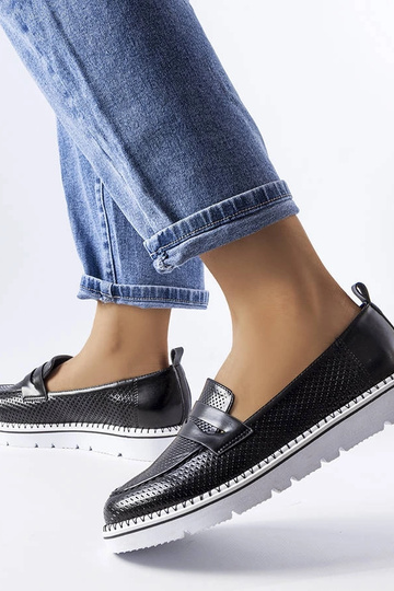 Bottines perforées Bloomsburg noires 2