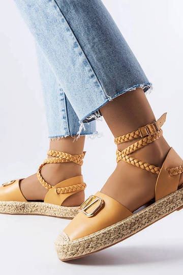 Espadrilles brunes à lacets, « Parent » 2