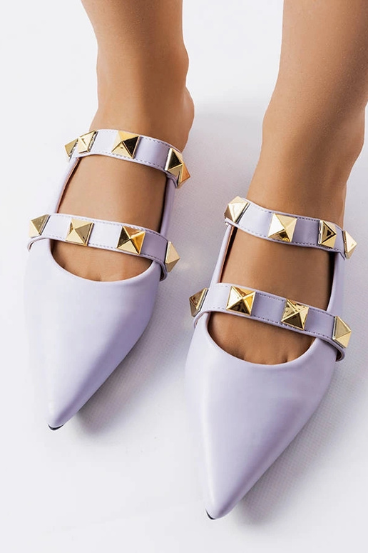 Mules cloutées violettes Ruckman