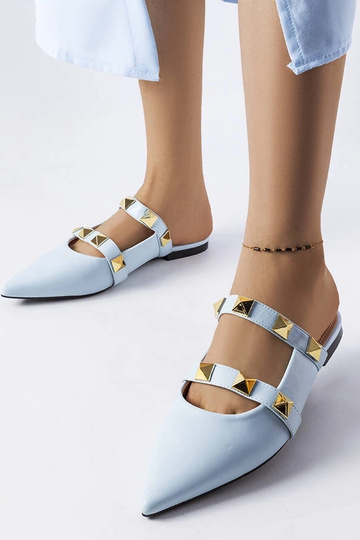 Mules cloutées bleues Ruckman