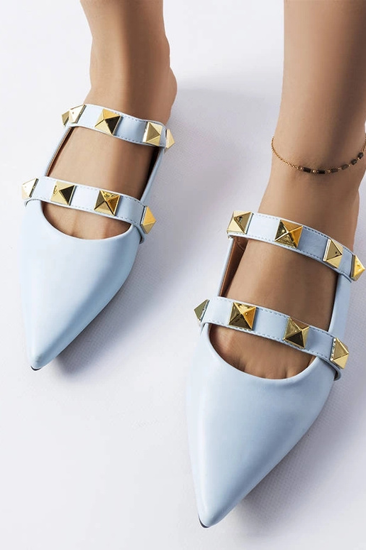 Mules cloutées bleues Ruckman Mules cloutées bleues Ruckman