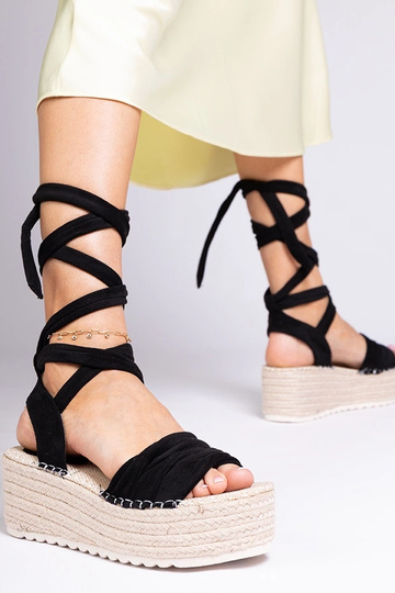 Espadrilles à plateforme noires Loiseau 2