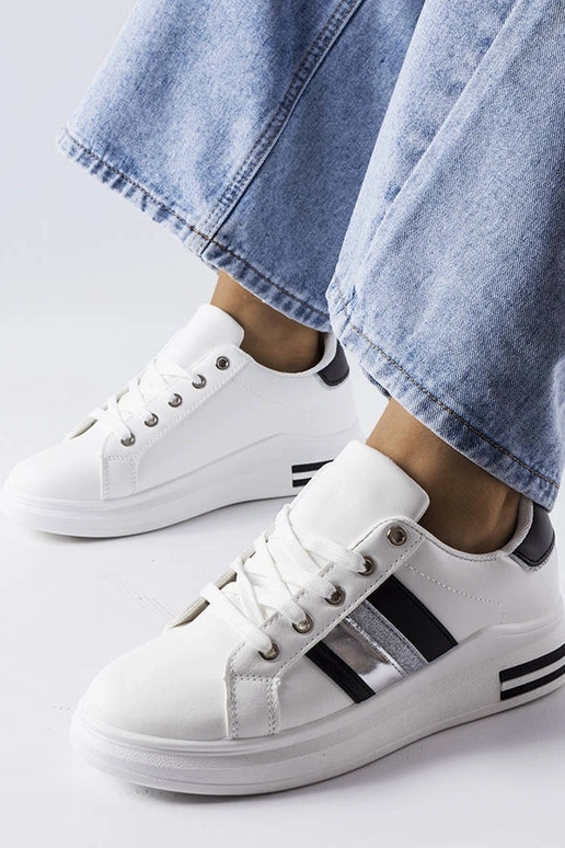 Baskets bicolores à plateforme, «...