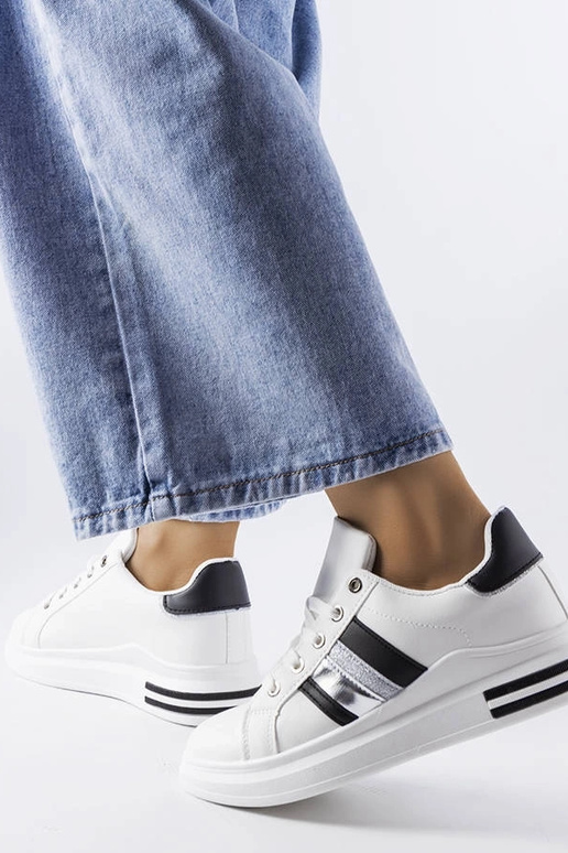 Baskets bicolores à plateforme, «...