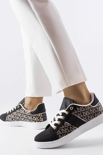 Baskets noires décorées du... 2