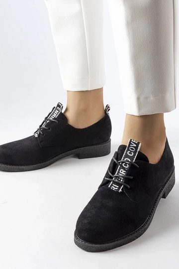 Ballerines en simili daim noires Sunderland