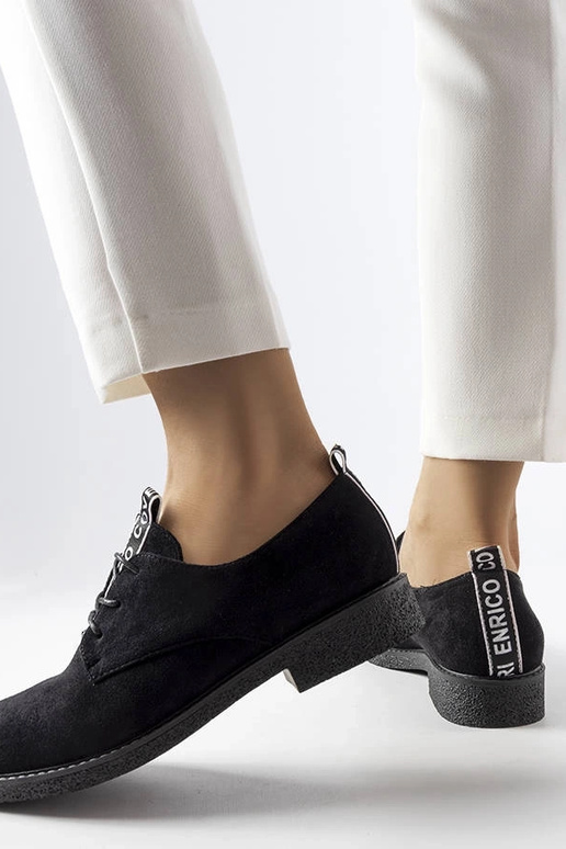 Ballerines en simili daim noires...