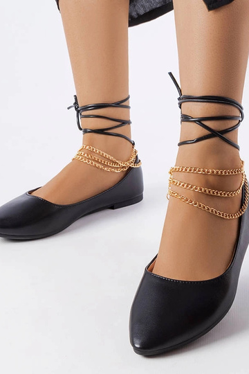 Ballerines noires avec fermoir décoratif Donat 2
