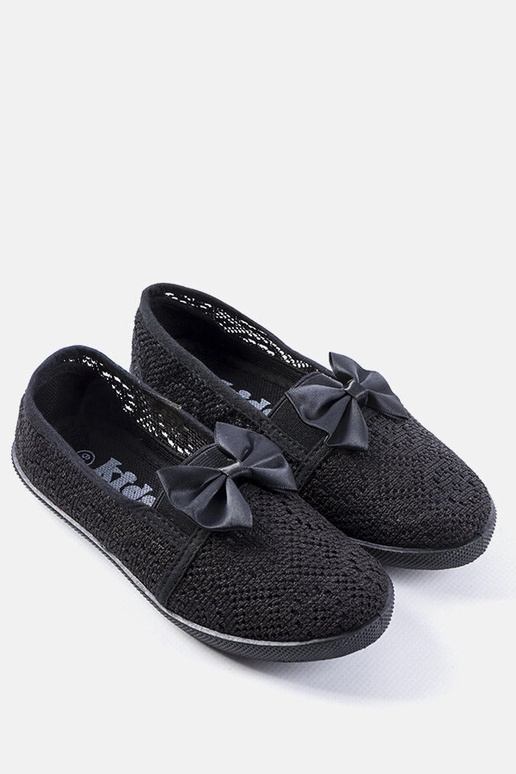 Ballerines noires ajourées pour...