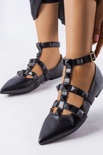 Ballerines noires avec fermoir Blur spectaculaire