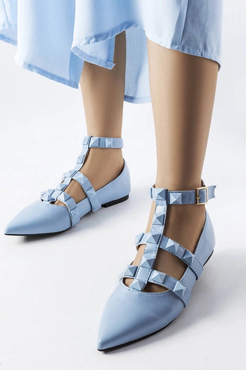 Ballerines bleues avec fermeture Blur spectaculaire